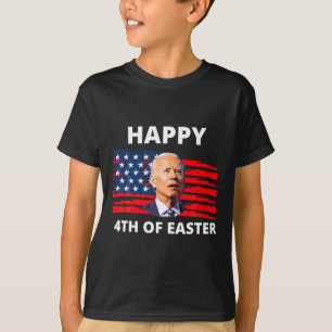 Lustiger Joe Biden Frohe 4. Ostern Verwirrt 4. O T-Shirt