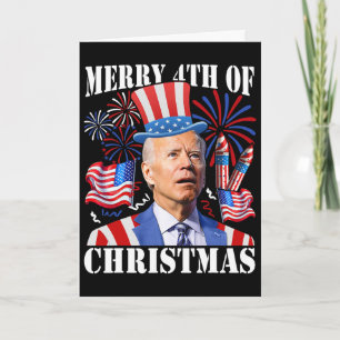 Lustiger Joe Biden Frohe 4. Weihnachten 4. Juli Karte