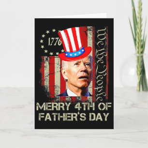 Lustiger Joe Biden Frohen 4. Vatertag Shirts 4 Karte