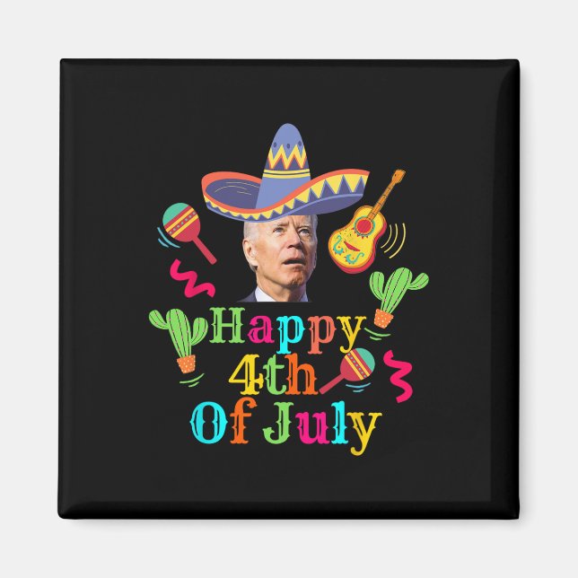 Lustiger Joe Biden Frohes 4. Juli Überraschung Cin Magnet (Vorne)
