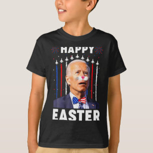 Lustiger Joe Biden Frohes 4. Juli Verwirrtes Oster T-Shirt