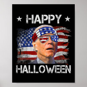 Lustiger Joe Biden Vierter 4. Juli Frohes Hallowee Poster