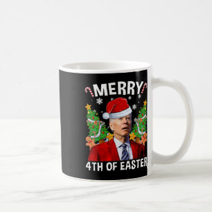 Lustiger Joe Biden Weihnachts Santa Hut Frohe 4. J Kaffeetasse
