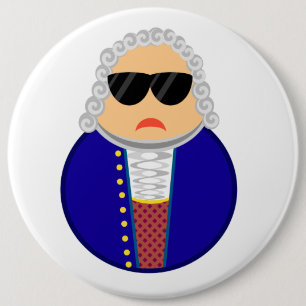 Lustiger Johann Sebastian Bach-Komponist Button