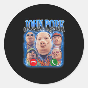 Lustiger John Rk Anruf Meme Vintage John Rk Boot Runder Aufkleber