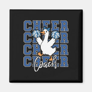 Lustiger Jubel Gans Trainer Blau Kokette Schleife Magnet