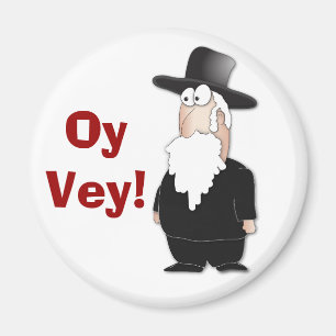Lustiger jüdischer Rabbiner - cooler Cartoon Magnet