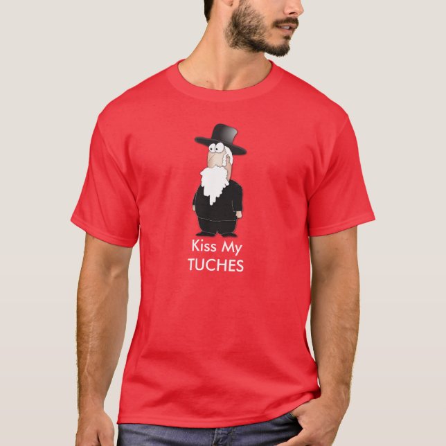 Lustiger jüdischer Rabbiner - cooler Cartoon T-Shirt (Vorderseite)