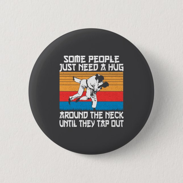 Lustiger Judo Jiu Jitsu Martial Arts Humor  Button (Vorderseite)