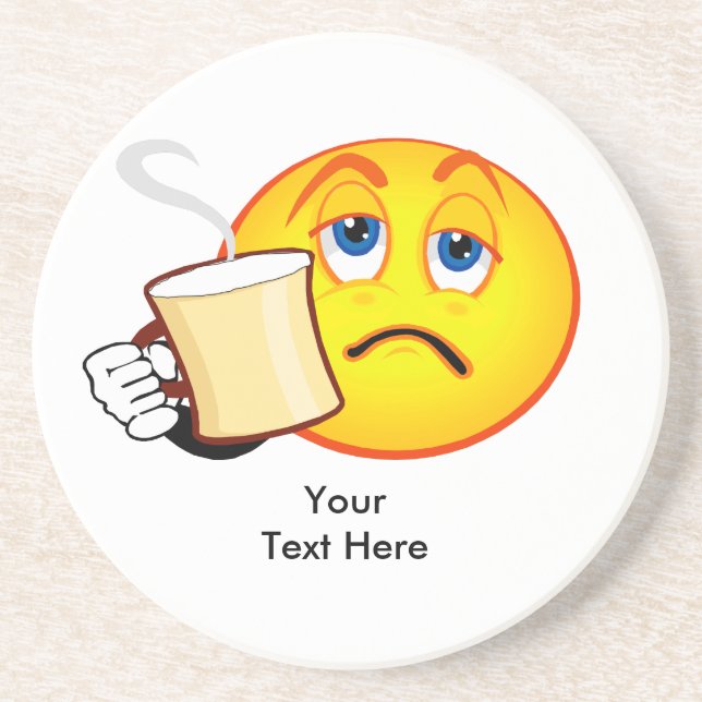Lustiger Kaffee Ihr Text-hier Untersetzer (Vorne)