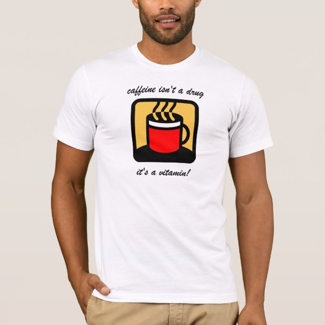 Lustiger Kaffee T-Shirt (Vorderseite)