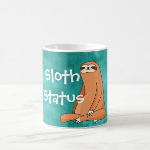 Lustiger Kaffee-Tasse w müder Slothfronten- u. Kaffeetasse