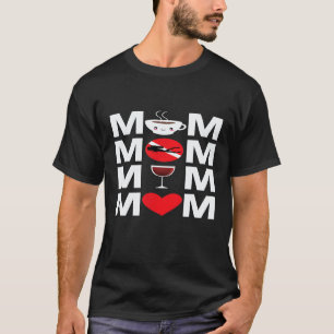 Lustiger Kaffee Tauchen Wein Mutter Taucherin Mutt T-Shirt