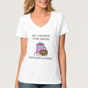 Lustiger Kaffee und Donuts Humor T-Shirt