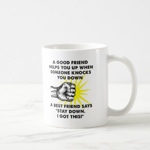 Lustiger Kaffeebecher zum Thema Kampf unter besten Tasse
