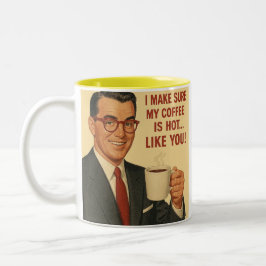 Lustiger Kaffeebecher Zweifarbige Tasse