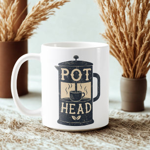 Lustiger Kaffeekannen-Kopf Kaffee Kaffeetasse