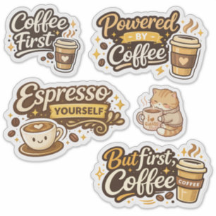 Lustiger Kaffeeliebhaber Aufkleber