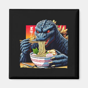 Lustiger Kaiju, der Ramen isst, japanischer Monste Magnet