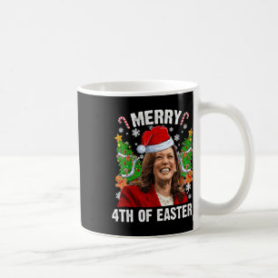 Lustiger Kamala Harris Weihnachten Santa Hut Frohe Kaffeetasse