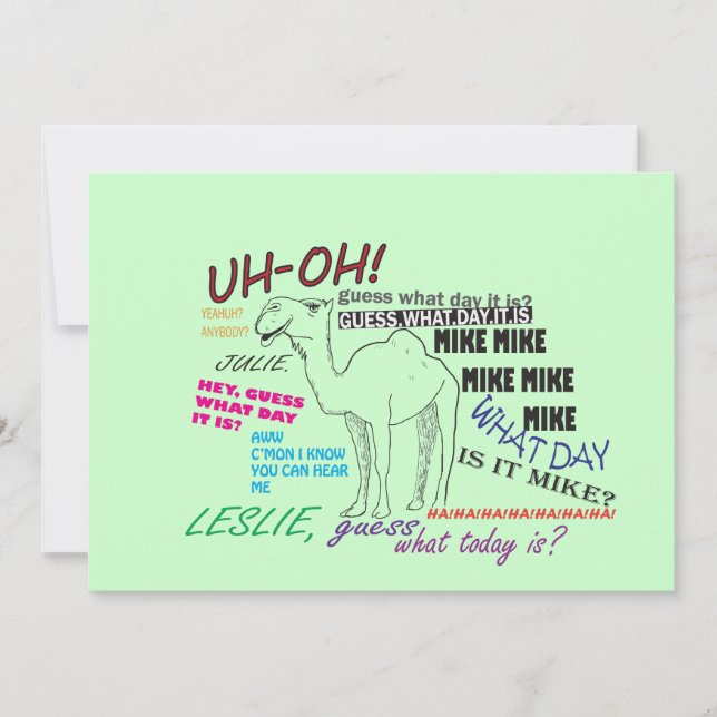 lustiger Kamelhocker Geburtstag Einladung (Vorderseite)