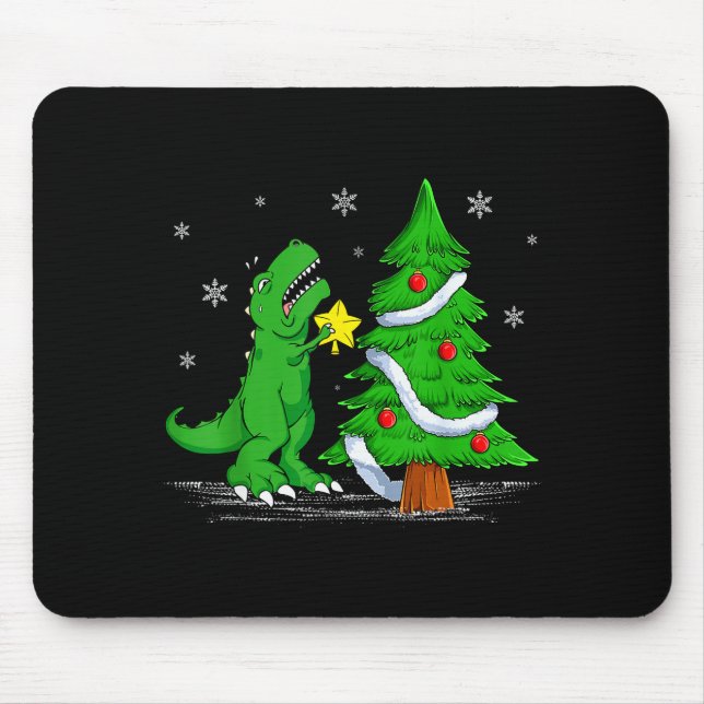 Lustiger Kampf Ist Echt Dinosaurier T-rex Dino Wei Mousepad (Vorne)