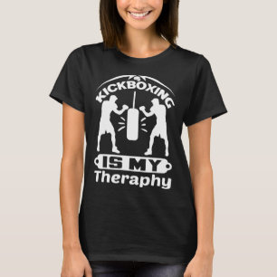 Lustiger Kämpfer sagt Kickboxen ist meine Therapie T-Shirt