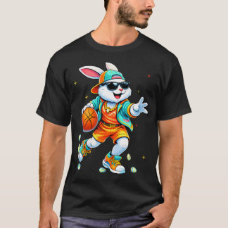 Lustiger Kaninchen Hase Basketball Ostern Männer J T-Shirt