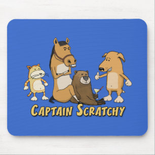 Lustiger Kapitän Scratchy Mousepad