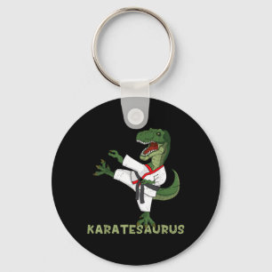 Lustiger Karate Dinosaur Karatesaurus T-Rex Grafik Schlüsselanhänger