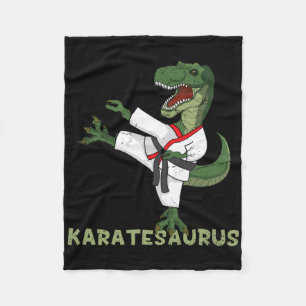 Lustiger Karate-Dinosaurier Karatesaurus T-Rex Gra Fleecedecke