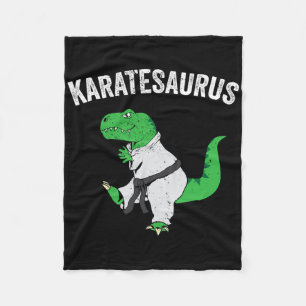 Lustiger Karate T Rex Dinosaur Süßer Dino Kampfspo Fleecedecke