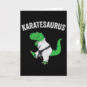 Lustiger Karate T Rex Dinosaur Süßer Dino Kampfspo Karte