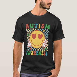 Lustiger karierter Monat der Aufklärung über Autis T-Shirt