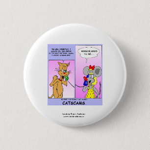 Lustiger Katzen-Cartoon-Scherzbutton (Katzen-Skand Button