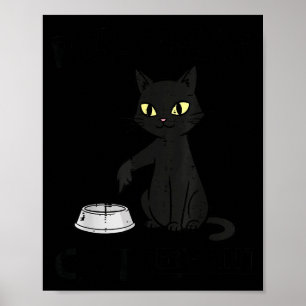 Lustiger Katzen-Diener Fell-Mama Papa Haustier Män Poster