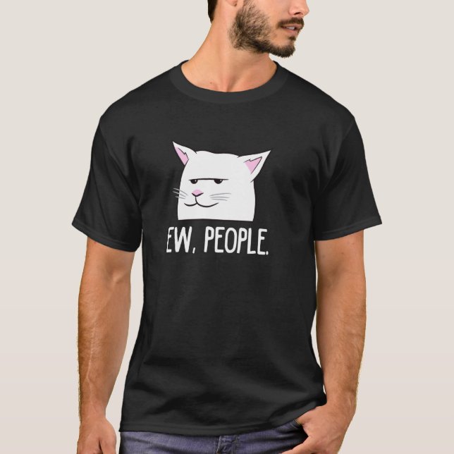 Lustiger Katzen-Ew-Menschen-Liebe-Katzen-Pullover T-Shirt (Vorderseite)