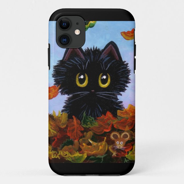 Lustiger Katzen-Fall-Mäuseherbst verlässt Case-Mate iPhone Hülle (Rückseite)