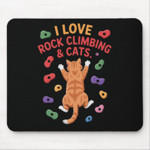 Lustiger Katzen-Felsenkletterer Indoor-Wand-Halte- Mousepad