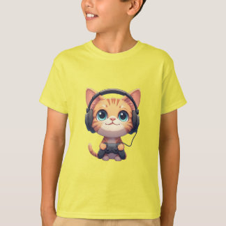 Lustiger Katzen-Gamer – Geschenk für Katzenliebhab T-Shirt