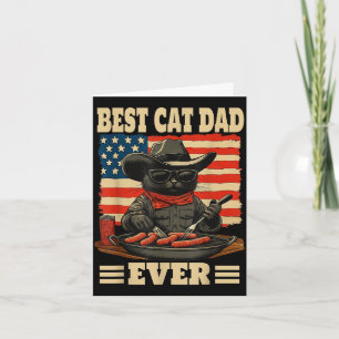 Lustiger Katzendaddy-Geschenk vintage patriotische Karte