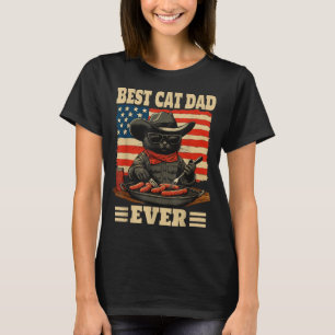 Lustiger Katzendaddy-Geschenk vintage patriotische T-Shirt
