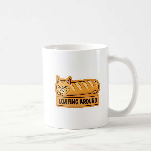 Lustiger Katzengarage-Brot  Kaffeetasse (Rechts)
