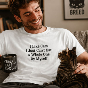 Lustiger Katzenhasser Dark Humor Kann nicht ganzes T-Shirt
