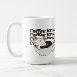 Lustiger Katzenkaffee-Pause Kaffeetasse