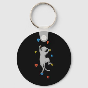 Lustiger Katzenkletterer Bouldergeschenk für Männe Schlüsselanhänger