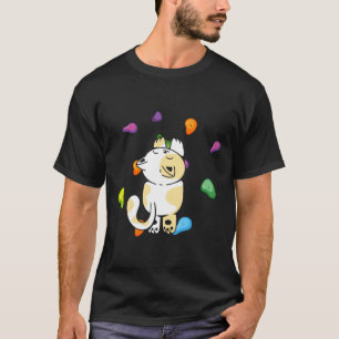 Lustiger Katzenkletterer Fels klettern Für Männer T-Shirt