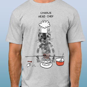 Lustiger Katzenkoch Personalisierter Chefkoch beim T-Shirt