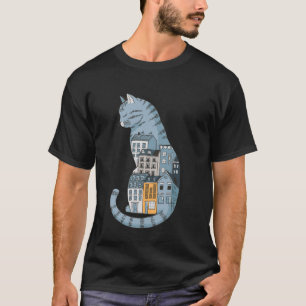Lustiger Katzenliebhaber Natürliche Landschaft T-Shirt