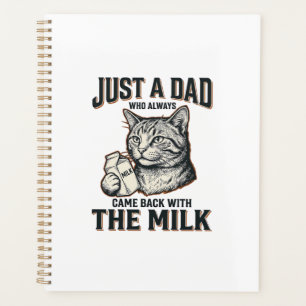 Lustiger Katzenpapa kam mit der Milch Vintage-Shir Planer